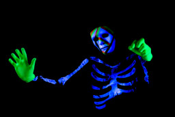 HILT black light theatre from Jack Gabi skeleton